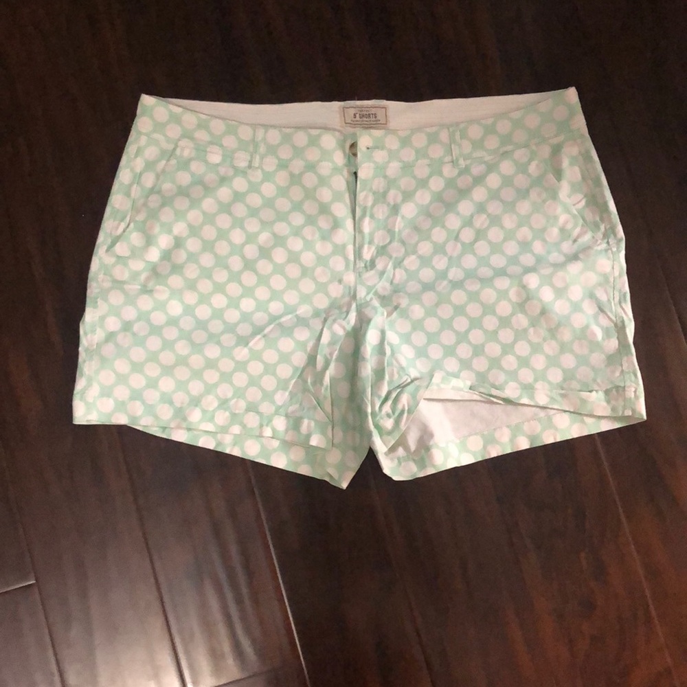 EUC Aqua Polka Dot Shorts